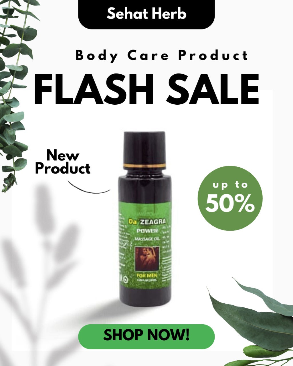 Da’ Zeagra Massage Oil – Revitalizing & Relaxing Herbal Body Oil