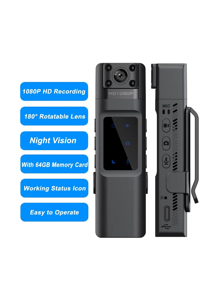 Body Mounted Camera - pocket Camera (كاميرا مثبتة على الجسم كاميرا  جيب)